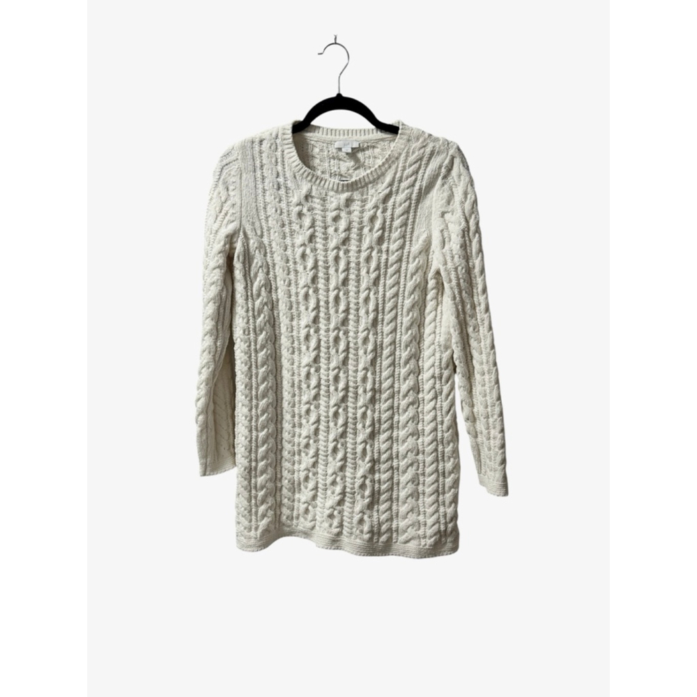 J.Jill Cable Knit Crew Neck Sweater Dress, Plush sz XS